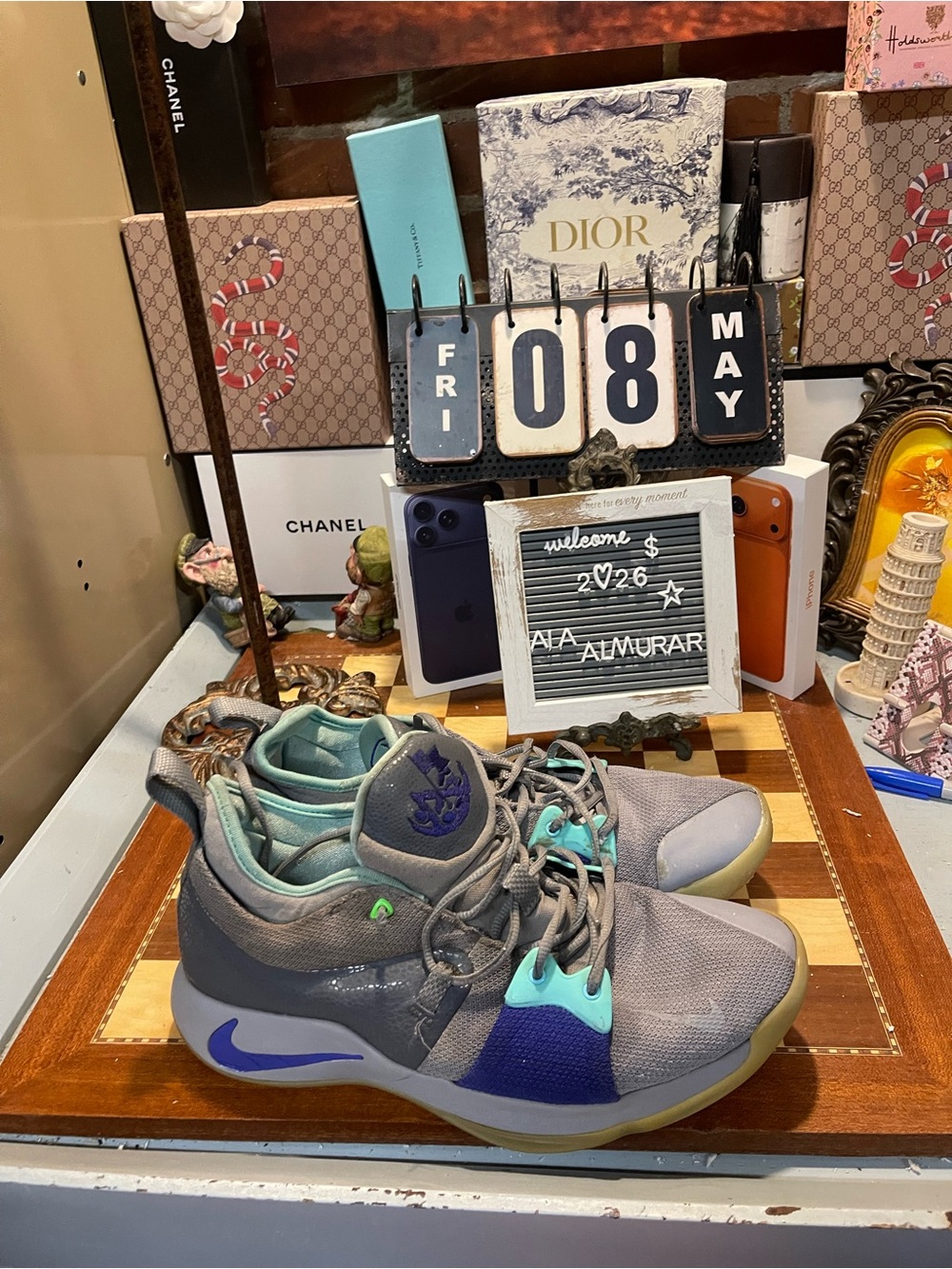 Nike PG 2 'Pure Platinum' sneakers in a neutral grey colorway